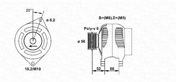 MAGNETI MARELLI 943356568010 Генератор для CITROËN XSARA (CитроËн Ксара) MAGNETI MARELLI 943356568010 Генератор для CITROËN XSARA (CитроËн Ксара)
