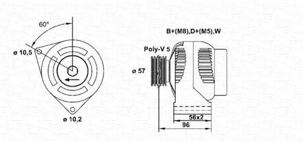 MAGNETI MARELLI 943356575010 Генератор для ALFA ROMEO 146 (Альфа ромео 146) MAGNETI MARELLI 943356575010 Генератор для ALFA ROMEO 146 (Альфа ромео 146)