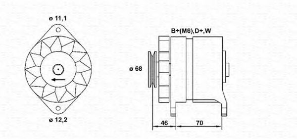MAGNETI MARELLI 943356645010 Генератор для ALFA-ROMEO (Алфа-ромэо) MAGNETI MARELLI 943356645010 Генератор для ALFA-ROMEO (Алфа-ромэо)