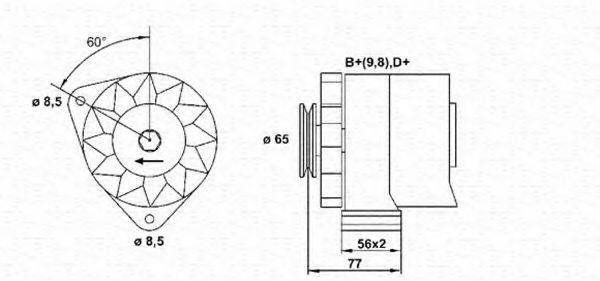 MAGNETI MARELLI 943356646010 Генератор для ALFA-ROMEO (Алфа-ромэо) MAGNETI MARELLI 943356646010 Генератор для ALFA-ROMEO (Алфа-ромэо)