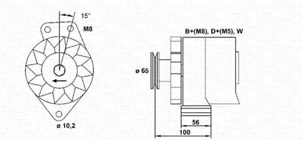 MAGNETI MARELLI 943356678010 Генератор для VOLKSWAGEN POLO (Фольксваген Поло) MAGNETI MARELLI 943356678010 Генератор для VOLKSWAGEN POLO (Фольксваген Поло)