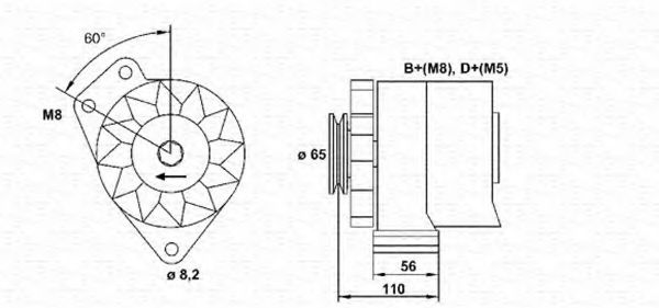 MAGNETI MARELLI 943356818010 Генератор для AUDI 80 (Ауди 80) MAGNETI MARELLI 943356818010 Генератор для AUDI 80 (Ауди 80)