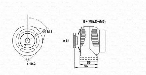 MAGNETI MARELLI 943356943010 Генератор для PEUGEOT 106 I (Пежо 106 и) MAGNETI MARELLI 943356943010 Генератор для PEUGEOT 106 I (Пежо 106 и)