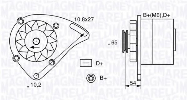 MAGNETI MARELLI 063341454010 Генератор для SEAT (Сеат) MAGNETI MARELLI 063341454010 Генератор для SEAT (Сеат)