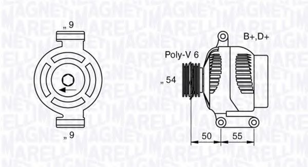 MAGNETI MARELLI 063358061010 Генератор для OPEL ASTRA H GTC (Опель Астра н гтс) MAGNETI MARELLI 063358061010 Генератор для OPEL ASTRA H GTC (Опель Астра н гтс)