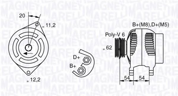 MAGNETI MARELLI 063321803010 Генератор для ALFA-ROMEO (Алфа-ромэо) MAGNETI MARELLI 063321803010 Генератор для ALFA-ROMEO (Алфа-ромэо)