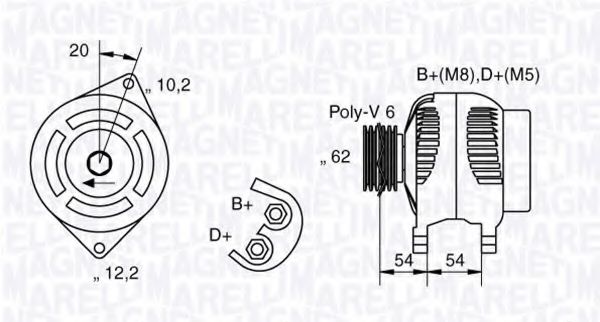 MAGNETI MARELLI 063321729010 Генератор для FIAT BRAVA (Фиат Брава) MAGNETI MARELLI 063321729010 Генератор для FIAT BRAVA (Фиат Брава)