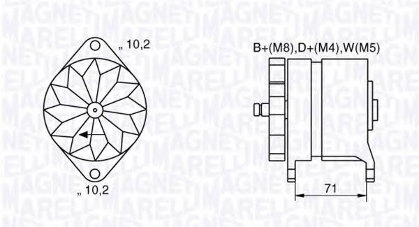 MAGNETI MARELLI 063534681240 Генератор для IVECO (Ивеко) MAGNETI MARELLI 063534681240 Генератор для IVECO (Ивеко)