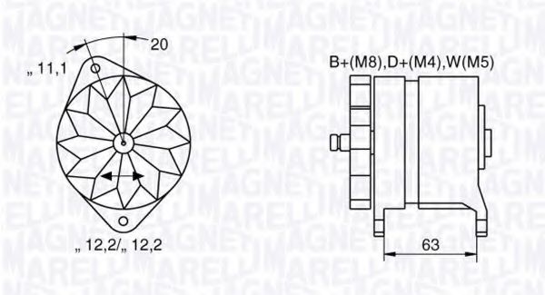 MAGNETI MARELLI 063534690480 Генератор для IVECO (Ивеко) MAGNETI MARELLI 063534690480 Генератор для IVECO (Ивеко)