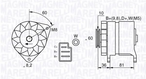MAGNETI MARELLI 063534892520 Генератор для FORD TRANSIT (Форд Трансит) MAGNETI MARELLI 063534892520 Генератор для FORD TRANSIT (Форд Трансит)