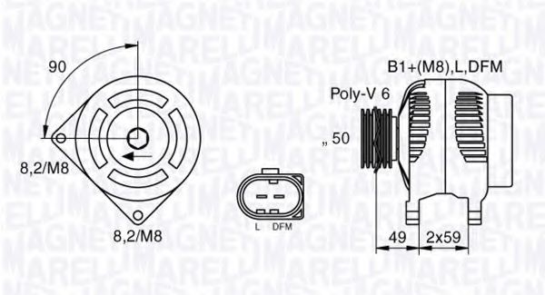 MAGNETI MARELLI 063533250130 Генератор для SEAT ALHAMBRA (Сеат Альхамбра) MAGNETI MARELLI 063533250130 Генератор для SEAT ALHAMBRA (Сеат Альхамбра)