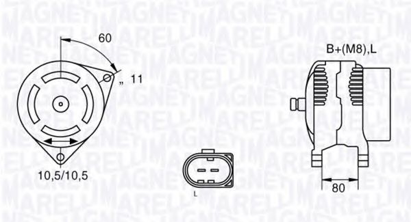 MAGNETI MARELLI 063533251220 Генератор для IVECO (Ивеко) MAGNETI MARELLI 063533251220 Генератор для IVECO (Ивеко)