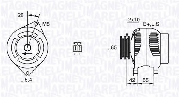 MAGNETI MARELLI 063532608010 Генератор для HYUNDAI H 200 (Хендай Х 200) MAGNETI MARELLI 063532608010 Генератор для HYUNDAI H 200 (Хендай Х 200)