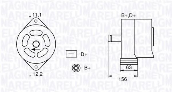 MAGNETI MARELLI 063320025010 Генератор для IVECO (Ивеко) MAGNETI MARELLI 063320025010 Генератор для IVECO (Ивеко)