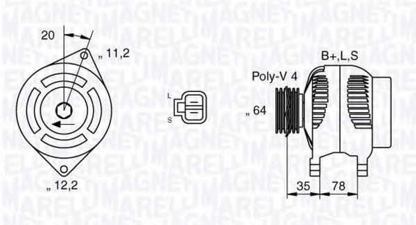 MAGNETI MARELLI 063532615010 Генератор для MITSUBISHI ETERNA IV (Митсубиши/митсубиси Этэрна иv) MAGNETI MARELLI 063532615010 Генератор для MITSUBISHI ETERNA IV (Митсубиши/митсубиси Этэрна иv)