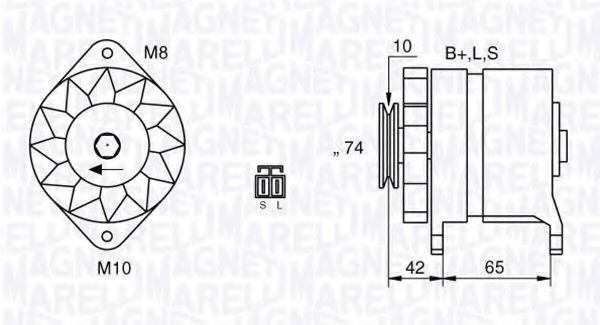 MAGNETI MARELLI 063532619010 Генератор для KIA (Киа) MAGNETI MARELLI 063532619010 Генератор для KIA (Киа)