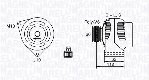 MAGNETI MARELLI 063532622010 Генератор для KIA CERATO (Киа Cэрато) MAGNETI MARELLI 063532622010 Генератор для KIA CERATO (Киа Cэрато)