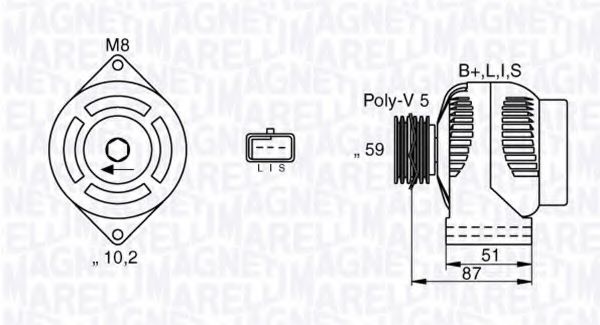 MAGNETI MARELLI 063532634010 Генератор для DAEWOO (Дэу) MAGNETI MARELLI 063532634010 Генератор для DAEWOO (Дэу)
