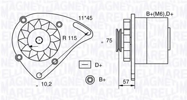 MAGNETI MARELLI 063321067010 Генератор для LANCIA (Лансиа/лянча) MAGNETI MARELLI 063321067010 Генератор для LANCIA (Лансиа/лянча)