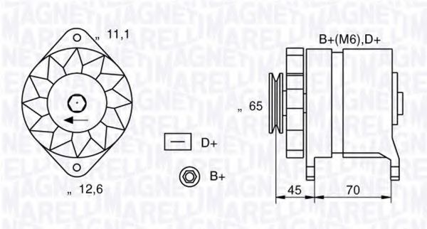 MAGNETI MARELLI 063321152010 Генератор для FIAT SUPERBRAVO (Фиат Супербраvо) MAGNETI MARELLI 063321152010 Генератор для FIAT SUPERBRAVO (Фиат Супербраvо)
