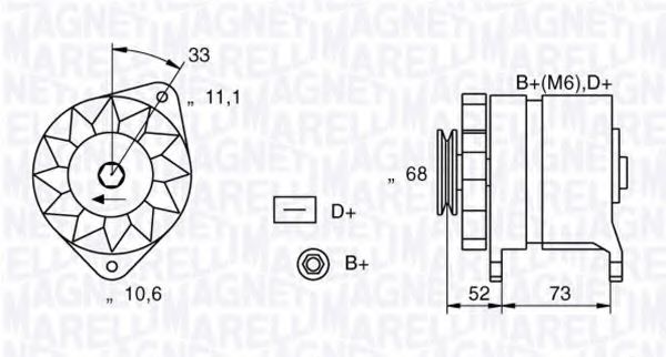 MAGNETI MARELLI 063321154010 Генератор для FIAT STRADA II (Фиат Страда 2) MAGNETI MARELLI 063321154010 Генератор для FIAT STRADA II (Фиат Страда 2)