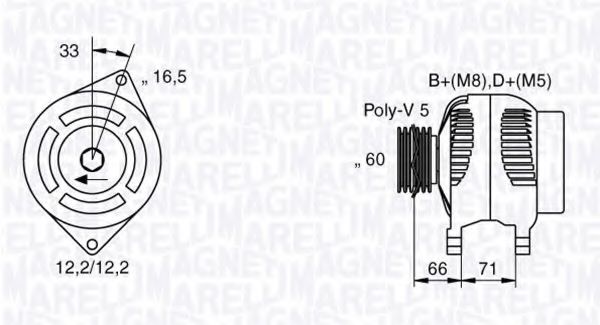 MAGNETI MARELLI 063321340010 Генератор для FIAT PALIO (Фиат Палио) MAGNETI MARELLI 063321340010 Генератор для FIAT PALIO (Фиат Палио)