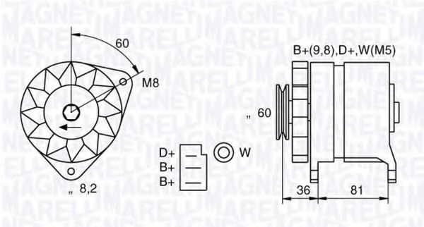 MAGNETI MARELLI 063730021010 Генератор для FORD ORION II (Форд Орион 2) MAGNETI MARELLI 063730021010 Генератор для FORD ORION II (Форд Орион 2)
