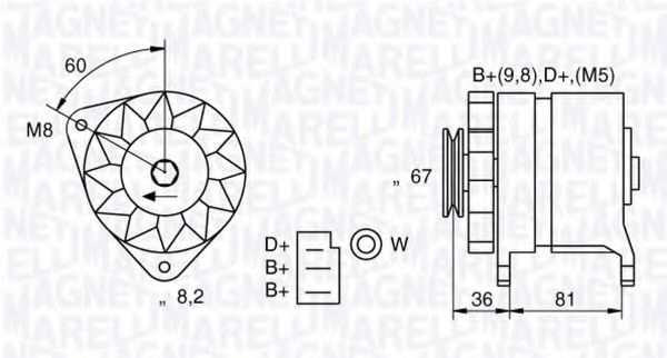 MAGNETI MARELLI 054022384010 Генератор для FORD ORION II (Форд Орион 2) MAGNETI MARELLI 054022384010 Генератор для FORD ORION II (Форд Орион 2)
