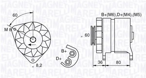 MAGNETI MARELLI 054022604010 Генератор для FORD ORION II (Форд Орион 2) MAGNETI MARELLI 054022604010 Генератор для FORD ORION II (Форд Орион 2)