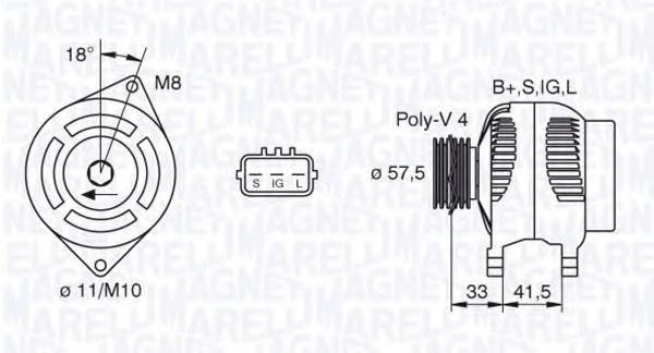 MAGNETI MARELLI 063377442010 Генератор для TOYOTA FUN CARGO (Тойота/тоета Фун cарго) MAGNETI MARELLI 063377442010 Генератор для TOYOTA FUN CARGO (Тойота/тоета Фун cарго)
