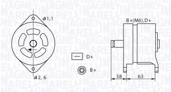 MAGNETI MARELLI 063320049010 Генератор для LANCIA (Лансиа/лянча) MAGNETI MARELLI 063320049010 Генератор для LANCIA (Лансиа/лянча)