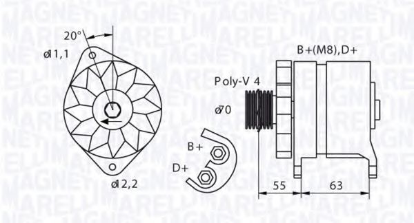 MAGNETI MARELLI 063321395010 Генератор для LANCIA DEDRA SW (Лансиа/лянча Дэдра св) MAGNETI MARELLI 063321395010 Генератор для LANCIA DEDRA SW (Лансиа/лянча Дэдра св)