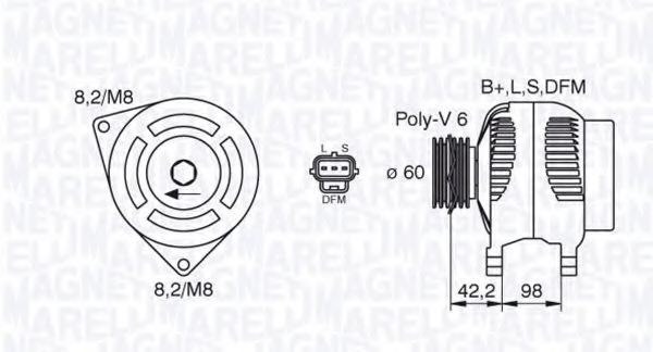 MAGNETI MARELLI 063380009010 Генератор для FORD NEO CONNECT (Форд Нэо cоннэcт) MAGNETI MARELLI 063380009010 Генератор для FORD NEO CONNECT (Форд Нэо cоннэcт)