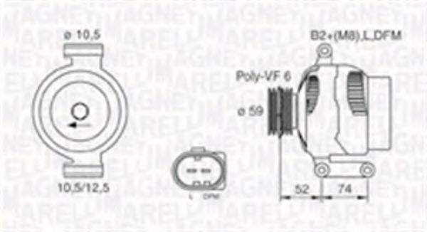 MAGNETI MARELLI 063730003010 Генератор для FORD TRANSIT NEO (Форд Трансит нэо) MAGNETI MARELLI 063730003010 Генератор для FORD TRANSIT NEO (Форд Трансит нэо)