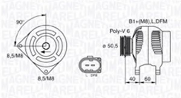 MAGNETI MARELLI 063730007010 Генератор для VOLKSWAGEN LUPO (Фольксваген Лупо) MAGNETI MARELLI 063730007010 Генератор для VOLKSWAGEN LUPO (Фольксваген Лупо)