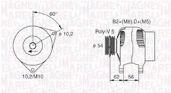 MAGNETI MARELLI 063730020010 Генератор для OPEL VITA C (Опель Vита c) MAGNETI MARELLI 063730020010 Генератор для OPEL VITA C (Опель Vита c)