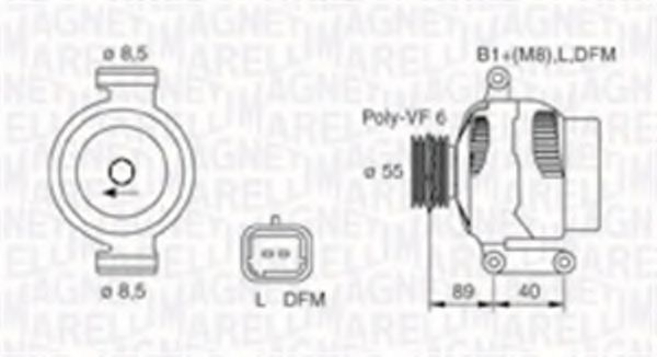 MAGNETI MARELLI 063730026010 Генератор для RENAULT SCNIC I (Рено Сценик и) MAGNETI MARELLI 063730026010 Генератор для RENAULT SCNIC I (Рено Сценик и)