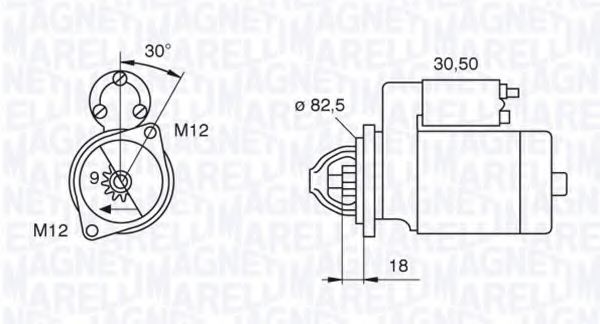 MAGNETI MARELLI 063521101060 Стартер для AUDI 90 (Ауди 90) MAGNETI MARELLI 063521101060 Стартер для AUDI 90 (Ауди 90)
