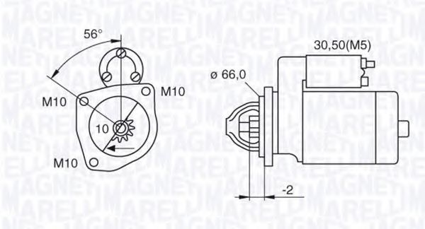 MAGNETI MARELLI 063521084000 Стартер для PEUGEOT 407 (Пежо 407) MAGNETI MARELLI 063521084000 Стартер для PEUGEOT 407 (Пежо 407)