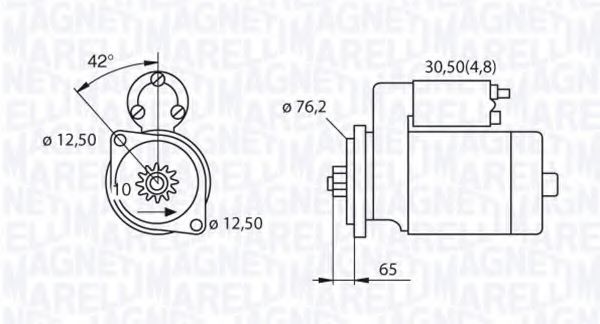 MAGNETI MARELLI 063521214020 Стартер для AUDI TT (Ауди Тт) MAGNETI MARELLI 063521214020 Стартер для AUDI TT (Ауди Тт)