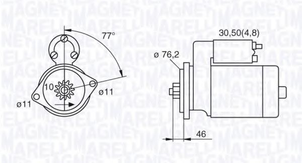 MAGNETI MARELLI 063521230160 Стартер для AUDI TT (Ауди Тт) MAGNETI MARELLI 063521230160 Стартер для AUDI TT (Ауди Тт)