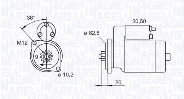 MAGNETI MARELLI 063522601010 Стартер для OPEL OMEGA A (Опель Омэга а) MAGNETI MARELLI 063522601010 Стартер для OPEL OMEGA A (Опель Омэга а)