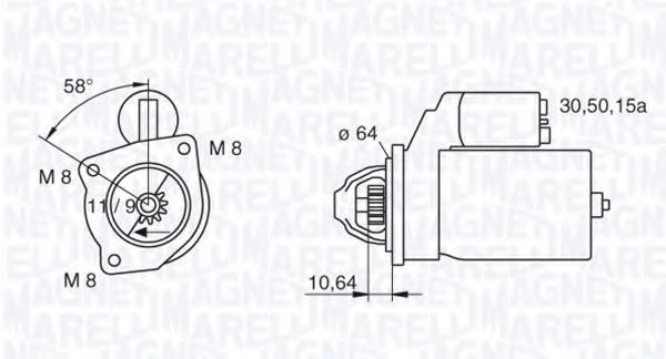 MAGNETI MARELLI 063223101010 Стартер для FIAT STRADA II (Фиат Страда 2) MAGNETI MARELLI 063223101010 Стартер для FIAT STRADA II (Фиат Страда 2)