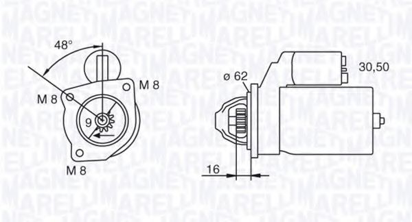 MAGNETI MARELLI 063222908010 Стартер для FIAT (Фиат) MAGNETI MARELLI 063222908010 Стартер для FIAT (Фиат)