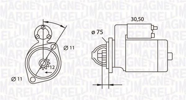 MAGNETI MARELLI 063523627010 Стартер для ALFA ROMEO 159 (Альфа ромео 159) MAGNETI MARELLI 063523627010 Стартер для ALFA ROMEO 159 (Альфа ромео 159)