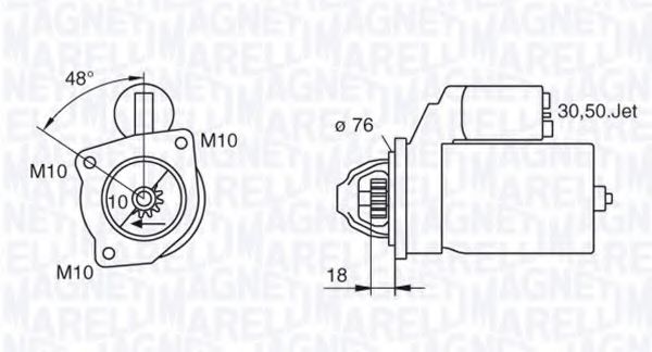 MAGNETI MARELLI 063280008010 Стартер для FORD MONDEO (Форд Мондэо) MAGNETI MARELLI 063280008010 Стартер для FORD MONDEO (Форд Мондэо)