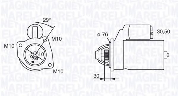 MAGNETI MARELLI 063280010010 Стартер для FORD IKON V (Форд Икон v) MAGNETI MARELLI 063280010010 Стартер для FORD IKON V (Форд Икон v)