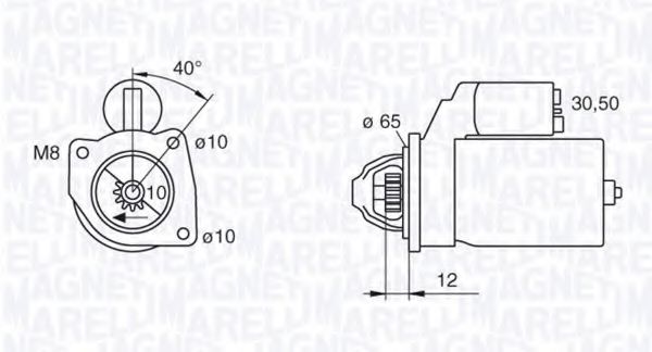 MAGNETI MARELLI 063280061010 Стартер для FIAT 500 (Фиат 500) MAGNETI MARELLI 063280061010 Стартер для FIAT 500 (Фиат 500)