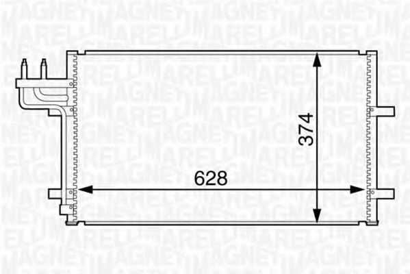 MAGNETI MARELLI 350203601000 Конденсатор, кондиционер для MITSUBISHI MINICA (Митсубиши/митсубиси Миниcа) MAGNETI MARELLI 350203601000 Конденсатор, кондиционер для MITSUBISHI MINICA (Митсубиши/митсубиси Миниcа)