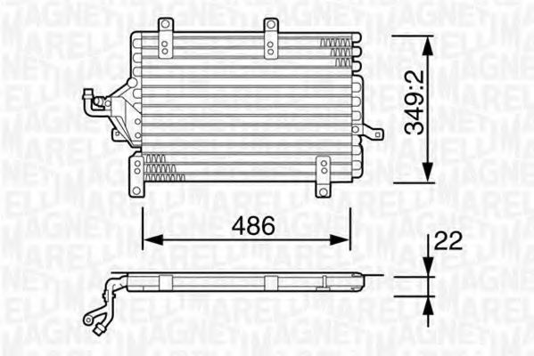 MAGNETI MARELLI 350203124000 Конденсатор, кондиционер для FIAT TEMPRA (Фиат Тэмпра) MAGNETI MARELLI 350203124000 Конденсатор, кондиционер для FIAT TEMPRA (Фиат Тэмпра)